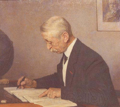 Jan Veth Painting of J.C. Kapteyn at his desk Norge oil painting art